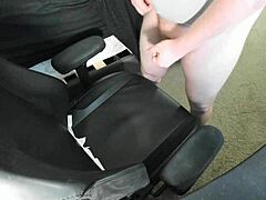 hey, watch this ginger unleash a massive cum explosion right on that chair?
