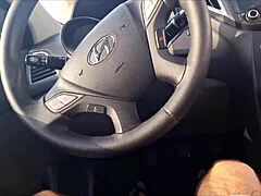 Risky Public Masturbation For Redhead Waiting At Bus Stop