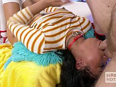 Horny fuck meat alicia reign contrasts her small tits with rough doggystyle pounding from bryan gozzling