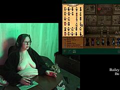 Brunette bbw with big natural tits and long hair plays naked through haunting of castle malloy in part five with tattoo details