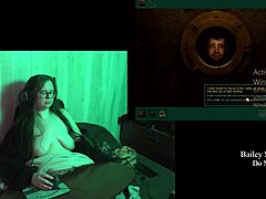 Brunette bbw with big natural tits and long hair plays naked through haunting of castle malloy in part five with tattoo details