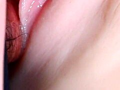 Sexy fuck doll's shaved vagina gets heavily lubed for intense double penetration action