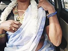 Hey, check out this desi bhabi getting dirty in car sex with husband's brother and telugu talks