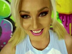 hey check this sexy babe stripping naked, showing off her big tits and ass 😘