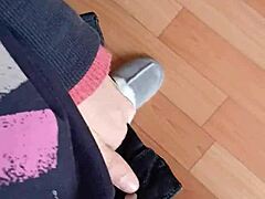 Risky Mutual Masturbation Session Between Lesbian Colleagues In Jeans And Skirts At The Office