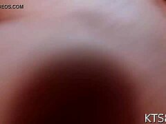 Why is this concupiscent shemale riding that monster cock so madly while licking ass?