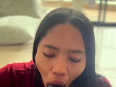 She Just Wants To Enjoy The Huge Cock Of Her Appreciated Neighbor With Pov Blowjob And Facial Cumshot