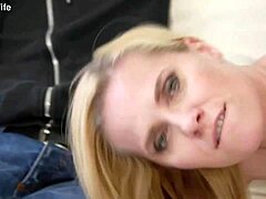 You're watching grumpy cuckold see his wife Klara New bang a stranger with big tits blowjob and riding