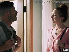 In a surprising turn, bisexual roommates Leana Lovings and Laney Grey invite a guy for a steamy threesome full of passion