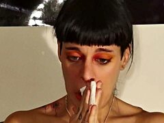 Overcome with Excitement Watching Hungarian Goth Teen Produce Huge Snot in Sneezing Fetish HD