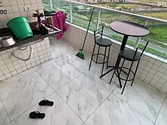 Security Camera Shows Hot Maid in Provocative Clothes for Boss