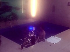 threesome with friends in the motel pool part 2