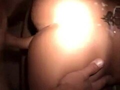 sexy milf gets spit roasted by amateurs in a casual homemade scene.