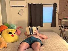 This chubby Latino couple gets intimate as the wife sucks and rides her husband's cock in bed