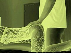 Watch this ebony amateur take that interracial creampie at night!