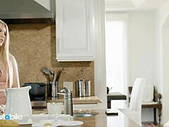 bombshell blonde hotties in lingerie kiss and lick wet shaved pussies while fingering for juicy orgasms