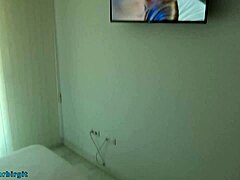 milf watching her own lesbian porn video when playing with pussy in female pov blonde solo masturbation.