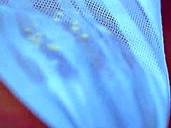 I feel my pink pussy overflowing with creamy juices as I self-pleasure to climax, this desi beauty's petite body shaking in orgasm