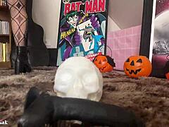 Loira Gostosa Dresses Up as Bunny for Private Halloween Party with Big Tits Masturbation and Orgasm