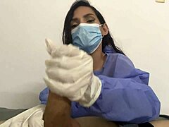 patient's monster cock too hard for nurse to resist deepthroat?