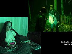 holy fuck bbw brunette's huge natural tits jiggle naked in night springs!