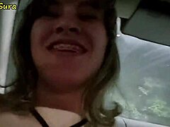 latina's eager blowjob pays the uber fare