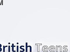 two curvy schoolgirls spread wide as cougar tongues devour their wet pussies