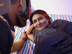 Auto driver pounds horny bhabhi doggystyle shaved pussy clear audio close-up.