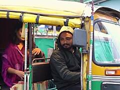 Auto driver pounds horny bhabhi doggystyle shaved pussy clear audio close-up.