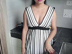 i'm poundin' my sexy indian step sis' big ass doggystyle in kitchen hard