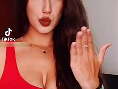 who wouldn't explode watching this busty brunette's huge natural tits bounce