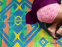 Desi young bhabhi gets husband's cock slamming her hard