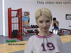 Hot Blonde Stepsis Takes Bigbro's Monster Cock Deep In Pussy While Boyfriend Watches At Gym