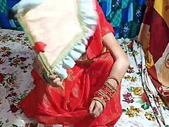 Indian housewife sneaks bedroom creampie with stepbrother's big dick