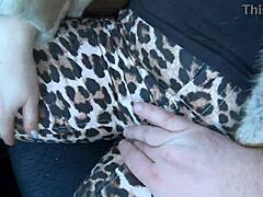 cheating wife sucks cock outdoors husband's friend shopping