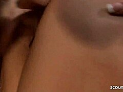 Blonde Model's Hairy Pussy And Round Ass Crave Huge Cock Casting Pound