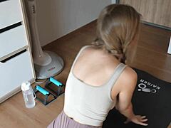 Fitness Whore Arrives Instead of Trainer Petite Blonde Neighbor Dirty Talk JOI Virtual Sex Roleplay Gym