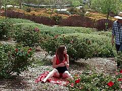 skinny redhead teen with saggy tits and hairy pussy seduces older guy for rough doggystyle ride