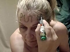 Slave Bound in Chastity Belt Orgasms from Uro Play