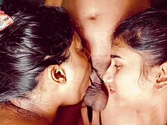 अरे देखो क्यूट कॉलेज ब्रूनेट्स वाली इंटररेशियल एफएफएम थ्रीसम जोरदार चुदाई