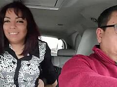 stranger pounds my pussy in backseat while boyfriend drives the car