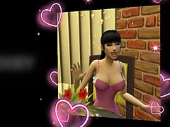 wife and old friend share asian cuckold desk fuck in cartoon threesome?