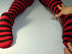 Hey check those sexy milf soles getting massaged tickled after sock striptease 😜👣