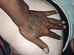 oh man my ravishing body takes black bull's monster cock creampie in car