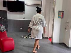 Hot latina slut begs shower anal fuck cum on her fat ass?