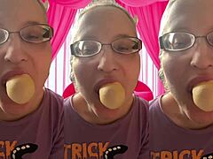 asmr girl pops bubblegum bubbles super close listen with headphones on