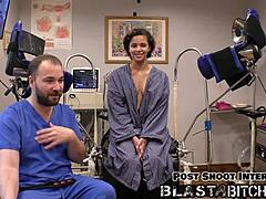 Doctor Blasts Cum All Over Rebel Wyatt's Pierced Nipples And Pussy