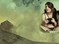 Holy shit sexy bimbo nerd in pigtails stockings games lovense to orgasm ep 5!!