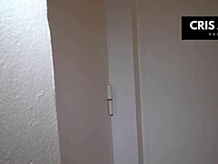 Kyara Nyx squirts after Cris Angelo's office anal creampie pounding