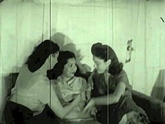 vintage victorian threesome hairy lesbians confess erotic group secrets in antique film